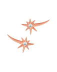 Graziela Gems - Shooting Starburst Earrings - Rose Gold