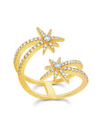 Diamond Shooting Starburst Ring