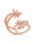 Diamond Shooting Starburst Ring