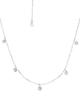 Graziela Gems - Necklace - Tiny Floating Diamond Necklace - White Gold