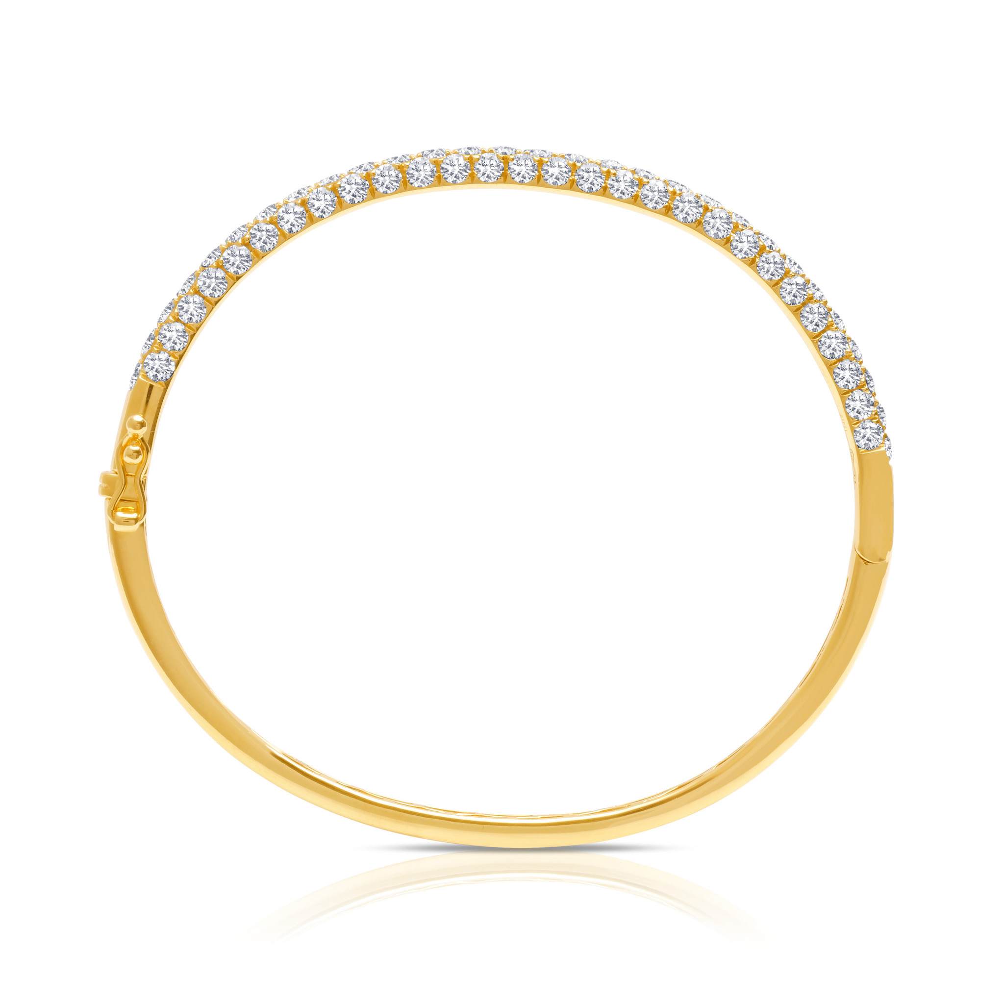 3 Sided Diamond Bangle