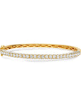 Graziela Gems - 3 Sided Diamond Bangle - Yellow Gold