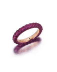Rhodolite & Magenta Rhodium 3 Sided Ring
