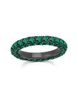 Emerald 3 Sided Band Ring