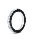 Black & White Diamond 3 Sided Band Ring
