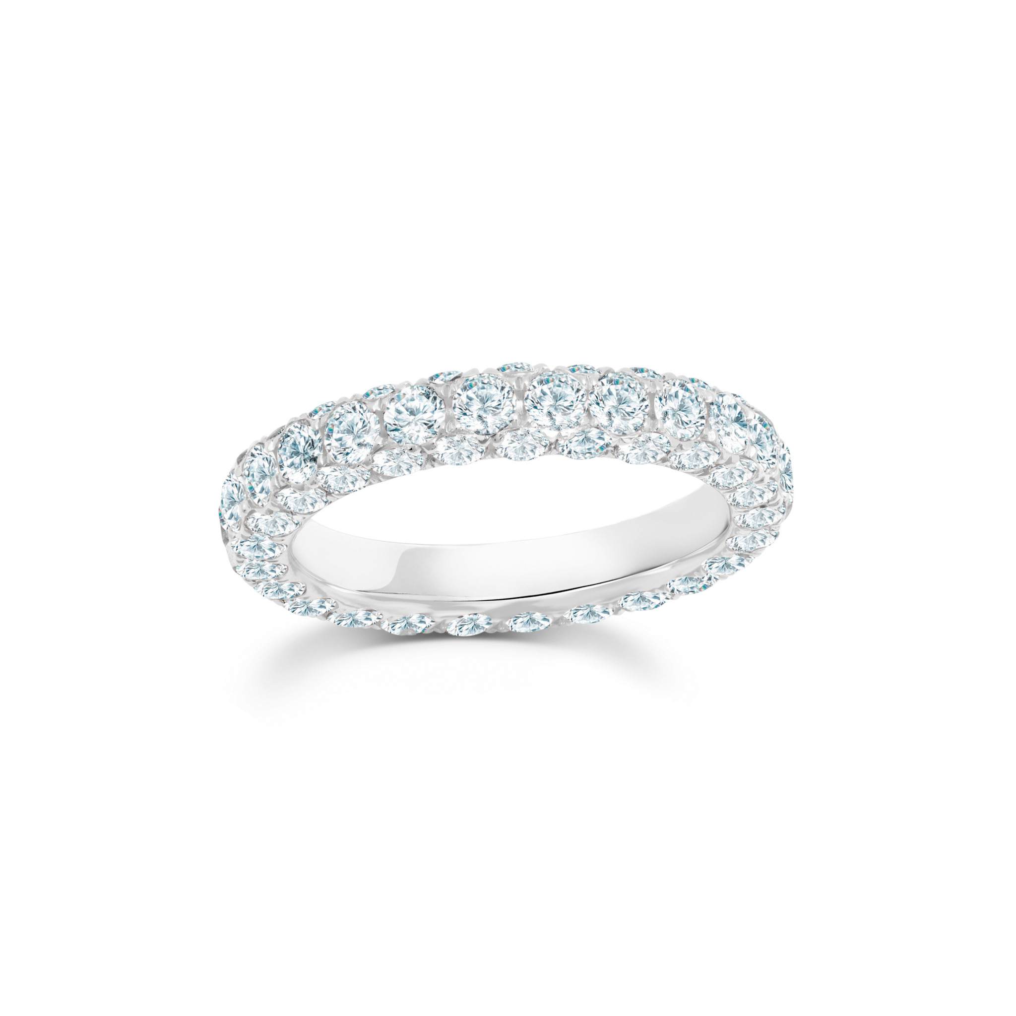 Diamond 3 Sided Band Ring