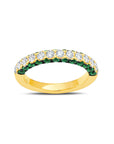 Emerald & Diamond 3 Sided Half Band