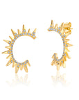 Petite Diamond Sunburst Earrings