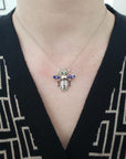 Tanzanite & Diamond Bee Necklace & Brooch