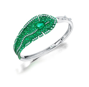 Emerald Folha Bangle