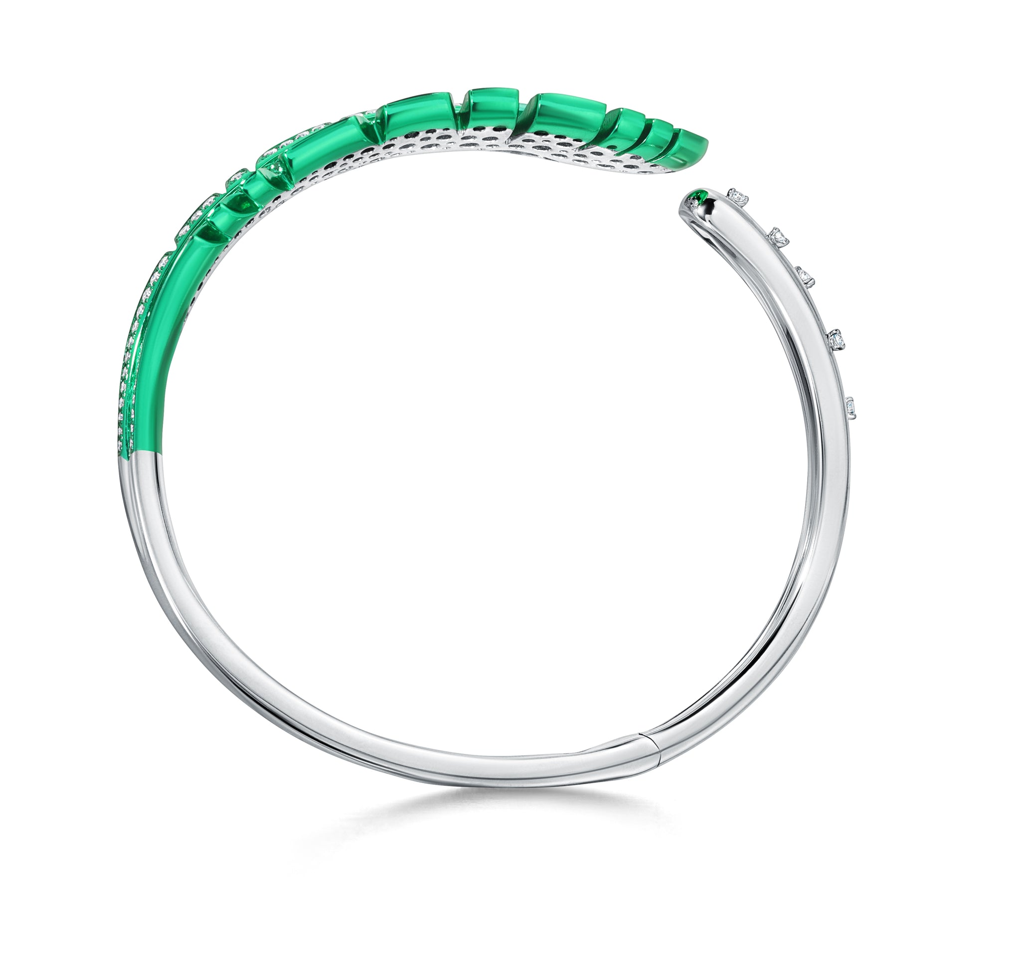 Emerald Folha Bangle