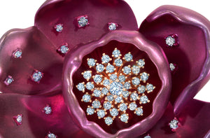 Large Purple Titanium Orchid Earrings