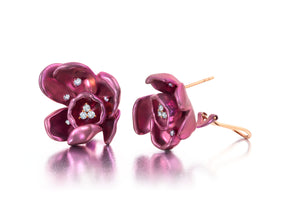 Purple Titanium Orchid Earrings