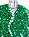 Emerald Folha Earrings