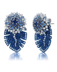 Blue Sapphire Folha Earrings & Jackets