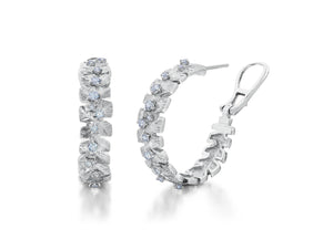 Diamond Samambaia Hoop Earrings