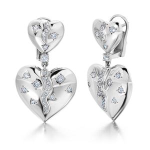 Diamond Coração Earrings