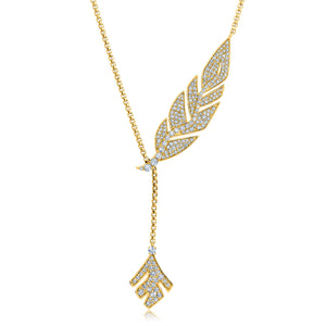 Diamond Folha Samambaia Lariat