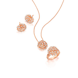 Large Diamond Lotus Stud