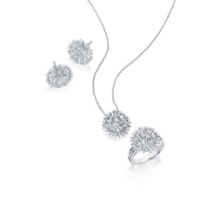 Large Diamond Lotus Ring