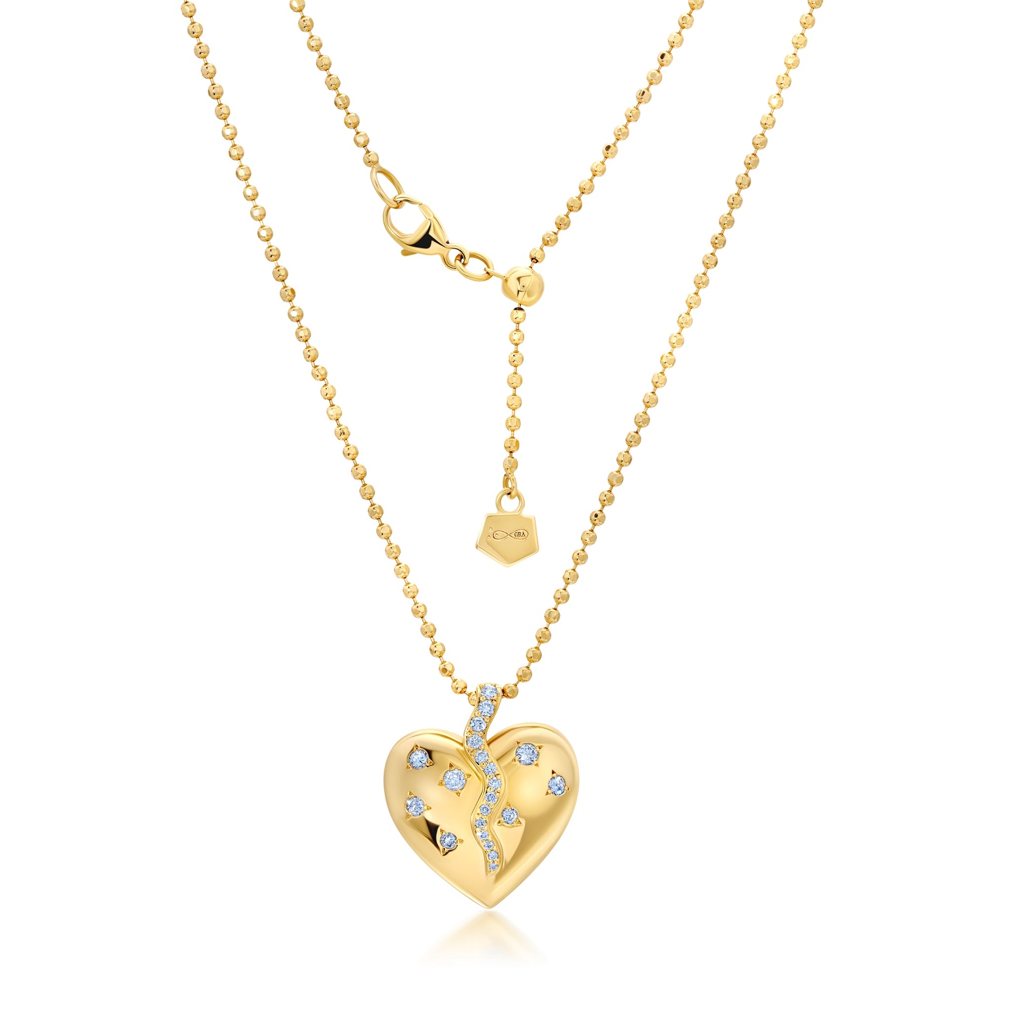 Louis Vuitton White Gold Heart Locket Charm Pendant Available For