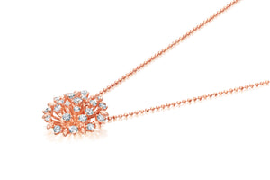 Large Diamond Lotus Pendant