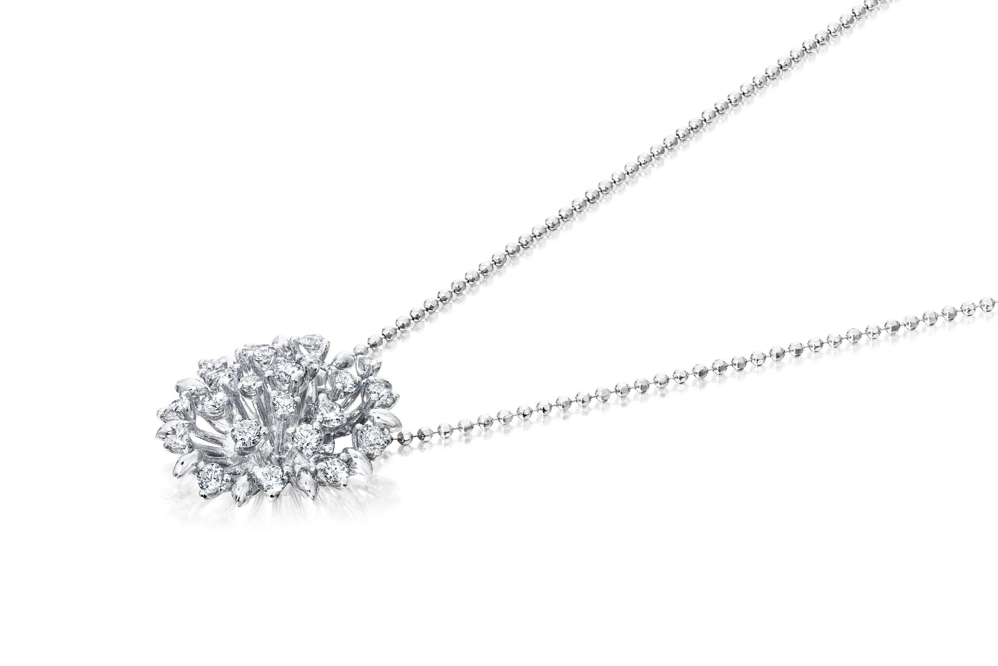 Large Diamond Lotus Pendant