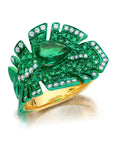 Emerald Folha Ring