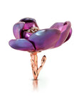 Large Purple Titanium Orchid Ring