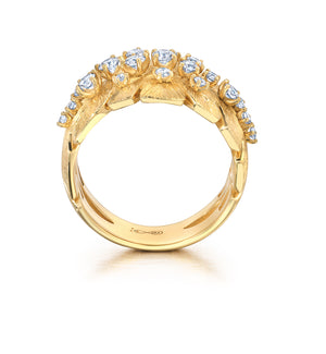 Diamond Samambaia Cigar Band Ring