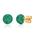 Large Emerald Bahia Stud Earrings