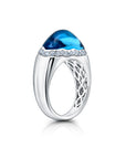 Swiss Blue and Diamond Bahia Ring