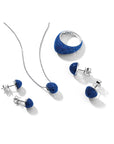 Large Blue Sapphire Bahia Stud Earrings