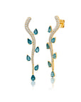 Graziela Tourmaline & Diamond Vine Earrings
