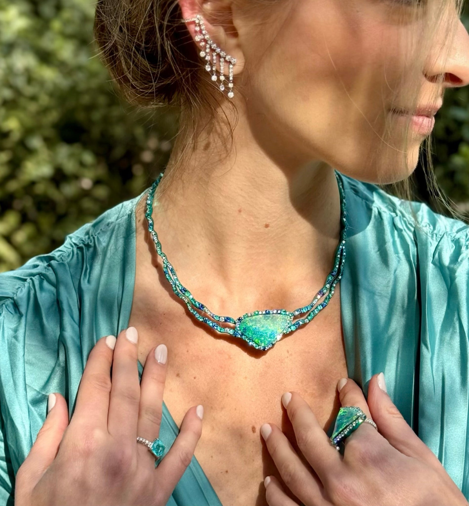 Opal, Paraiba &amp; Diamond Rio Necklace