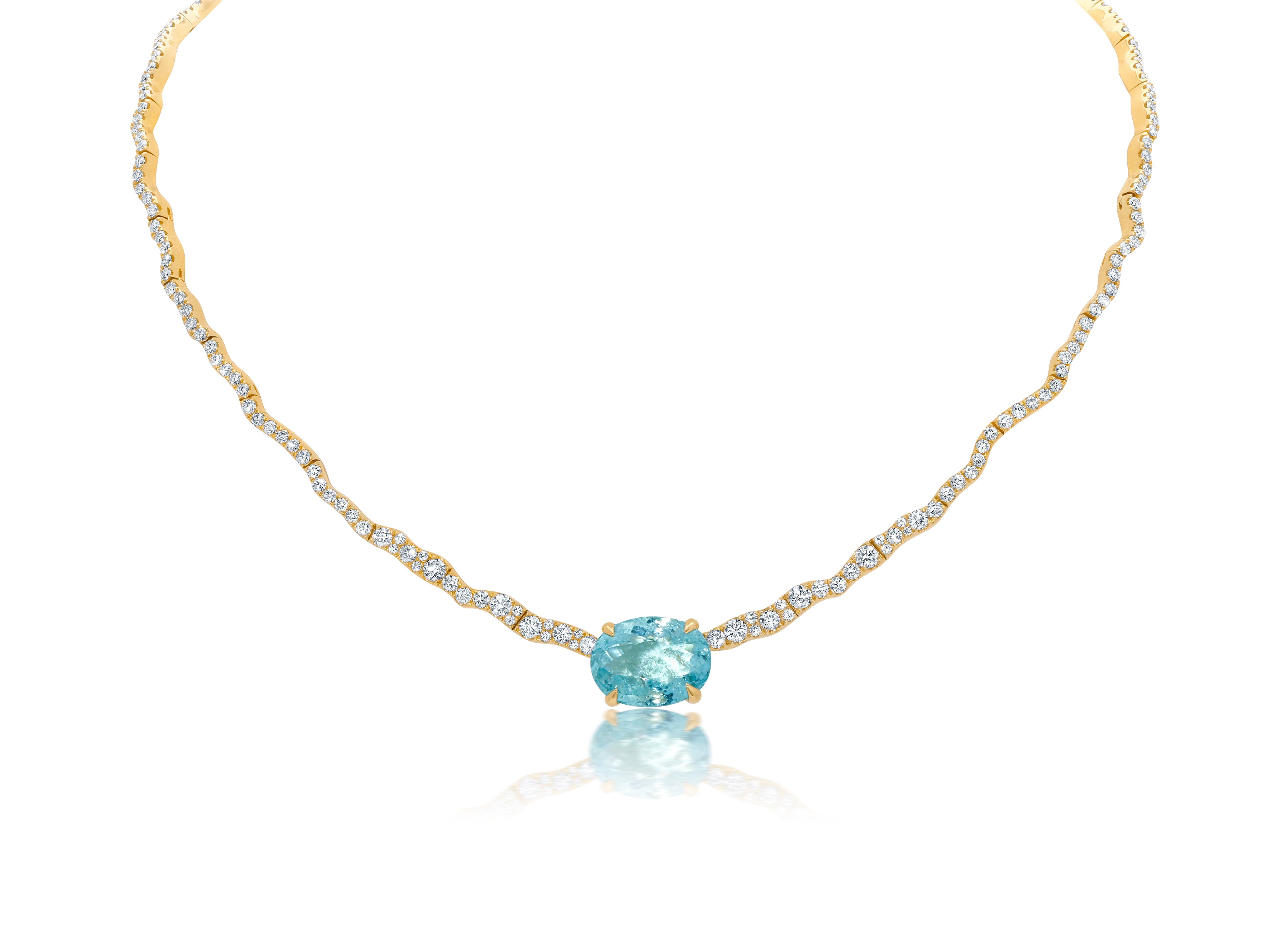 Paraiba & Diamond Rio Necklace – Graziela