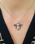 Tanzanite & Diamond Bee Necklace & Brooch