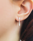 Linear Diamond Baguette Earrings
