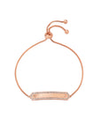 Diamond Engravable Name Plate Bolo Bracelet