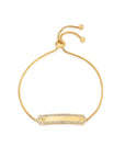 Diamond Engravable Name Plate Bolo Bracelet