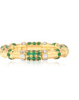 Emerald & Diamond Cavaletti Band Ring