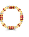 Ruby & Diamond Cavaletti Band Ring