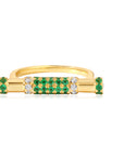 Emerald & Diamond Cavaletti Ring