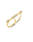 Diamond Cavaletti Double Finger Ring