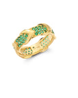 Emerald Chevron Rein Ring