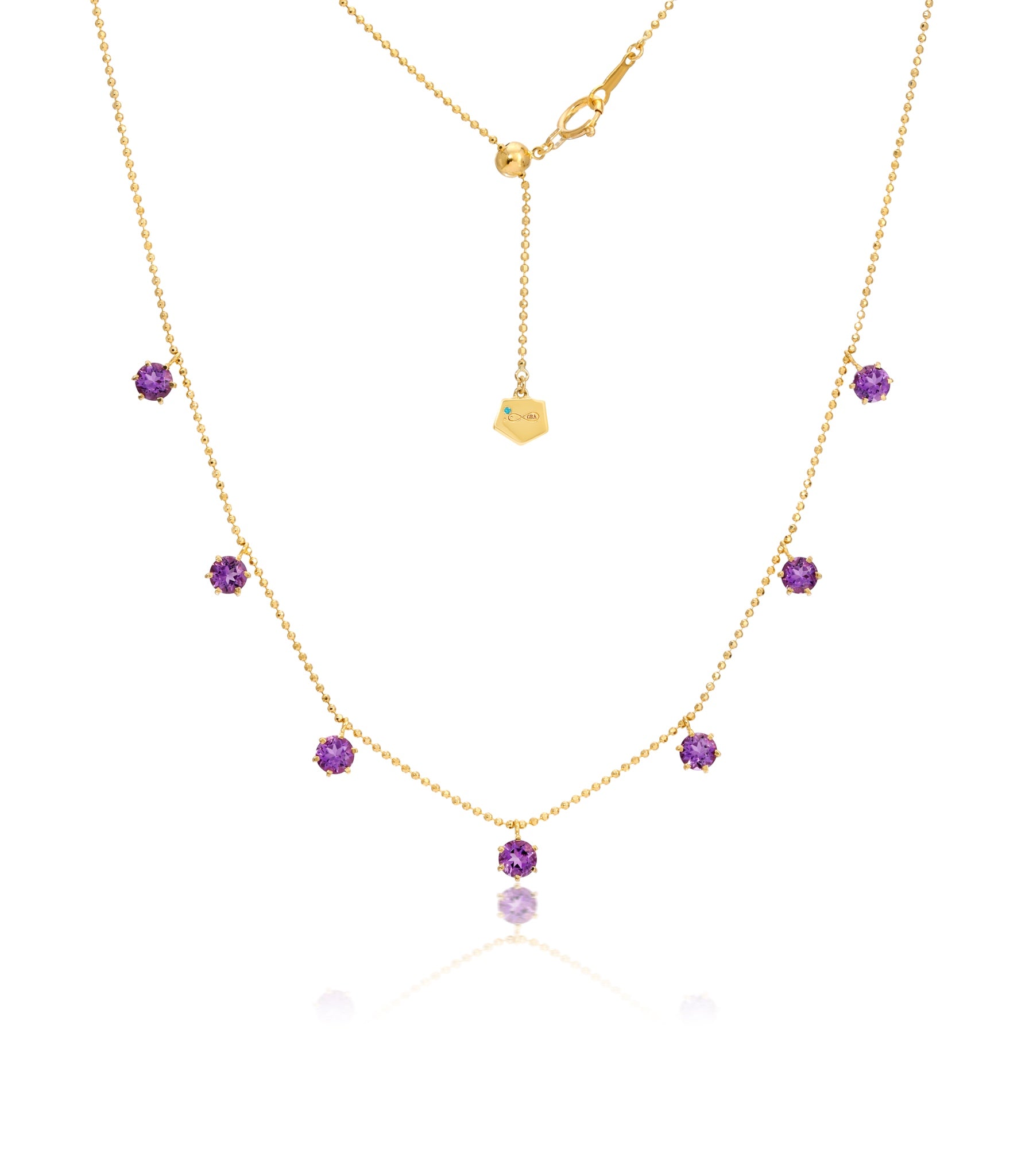 2ct Amethyst Floating Necklace