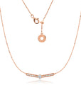Diamond Curved Bar Necklace