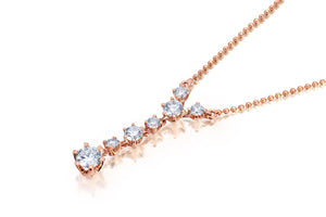 Floating Diamond Drop Necklace