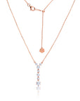 Floating Diamond Drop Necklace