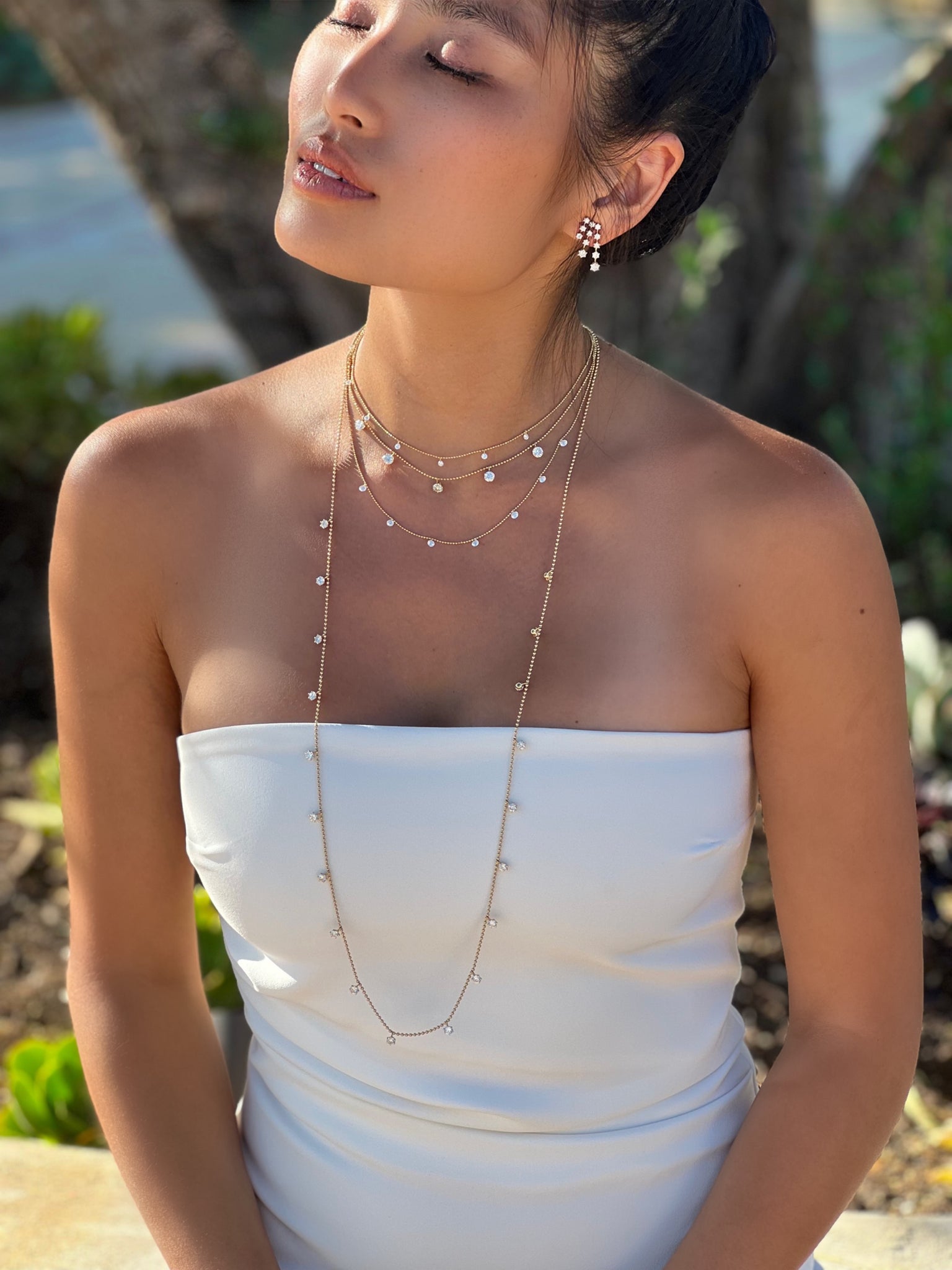 36" 4.75ct Floating Diamond Necklace